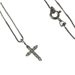 Dainty Sterling Silver Cross Pendant Necklace